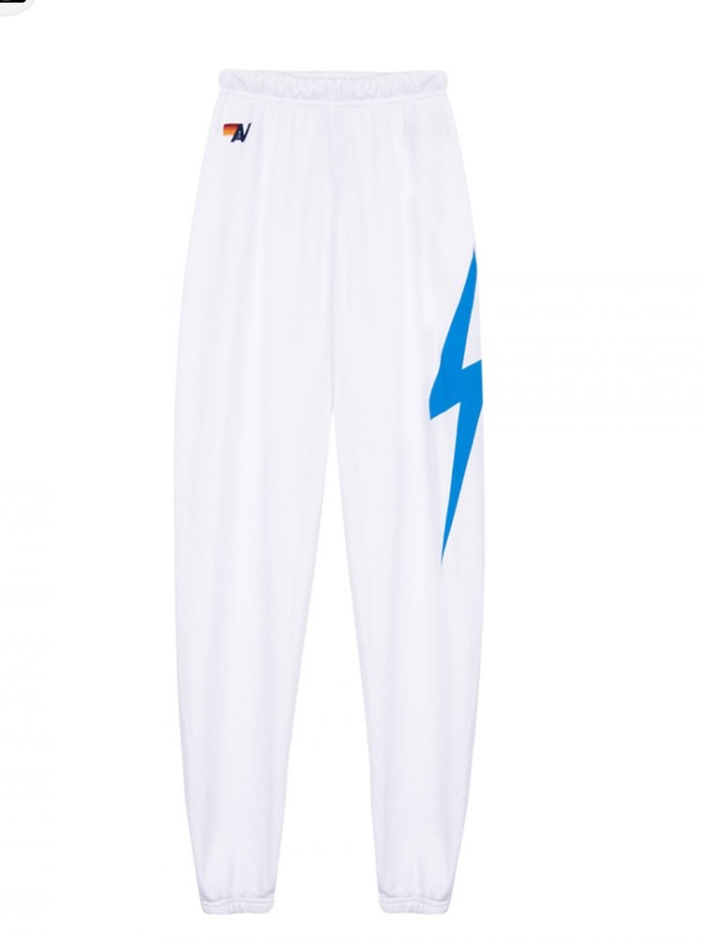 Aviator Nation White Bolt sweatpant xs